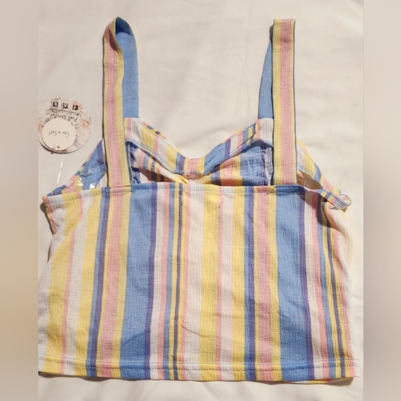 Jolie & Joy 2 pc Striped Ruched Top & Ruffle Skirt - Picture 3 of 7